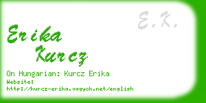 erika kurcz business card